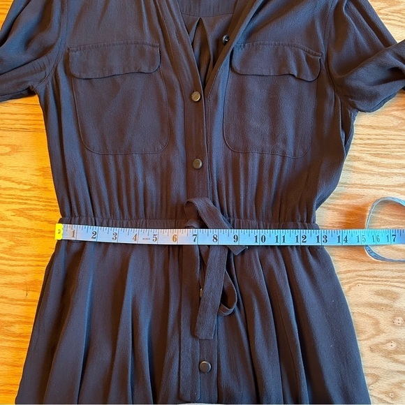 Equipment Jacquot Button Front Long Sleeve Midi Utility Dress Eclipse 2 - Picture 13 of 14